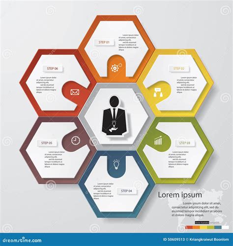 6 Steps Chart Template/graphic or Website Layout. Stock Vector - Illustration of graphic ...