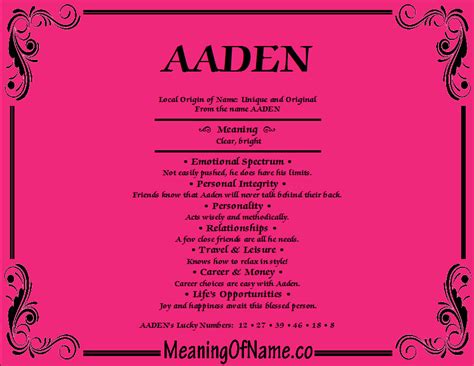 Aaden - Meaning of Name