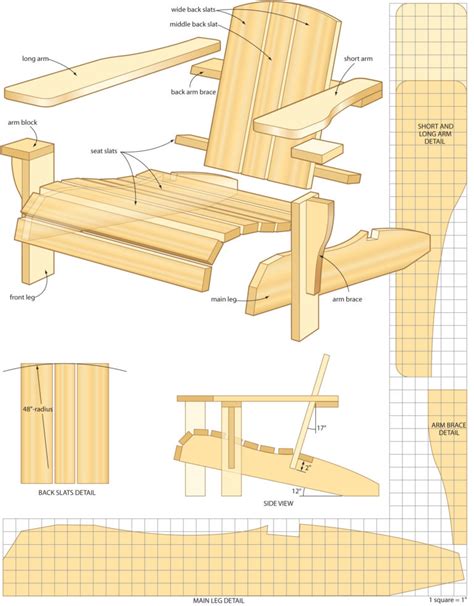 40 Free DIY Adirondack Chair Plans For Your Deck, Porch or Yard. – Home ...