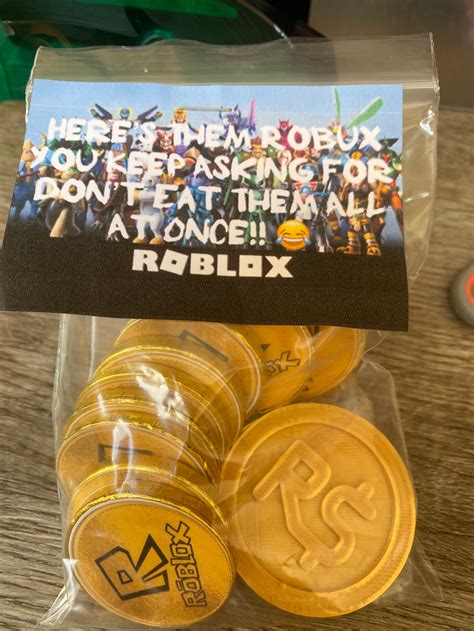 Robux chocolate coins gamer coins chocolate gold coins | Etsy