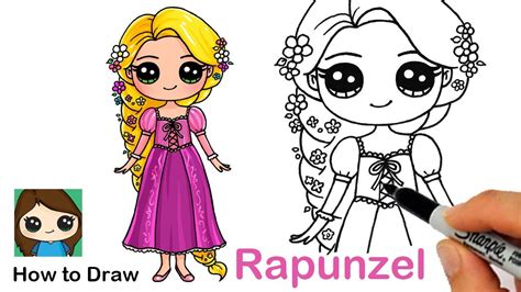 How to Draw Princess Rapunzel | Disney Tangled | Princess drawings, Cute drawings, Rapunzel drawing