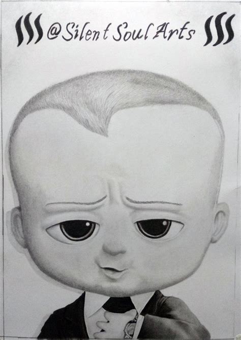 Drawing Challenge#6 Portrait Of The Boss Baby - step by step — Steemit