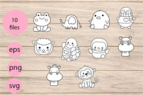 Cute Animal Bundle ,svg,eps,png Graphic by mini · Creative Fabrica