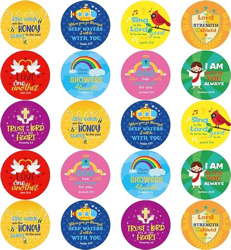 Amazon.com: 600 Pcs Christian Stickers for Kids Bible Verse Faith Jesus ...