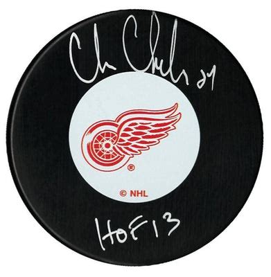 Chris Chelios Autographed Detroit Red Wings HOF Puck | CoJo Sport ...