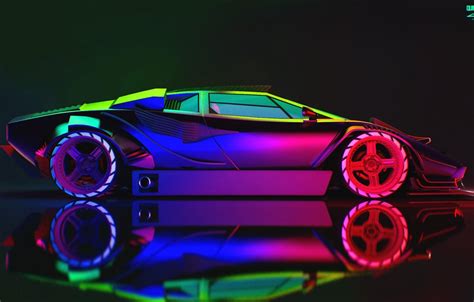 Neon Lamborghini Rainbow Neon Lamborghini Cool Car Wallpapers - kashmittourpackage