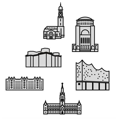 Landmarks of Hamburg on Behance