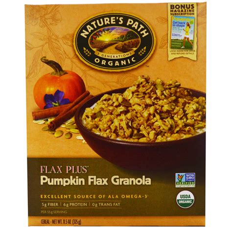 Nature's Path, Organic, Flax Plus, Pumpkin Flax Granola Cereal, 11.5 oz (325 g) - iHerb.com