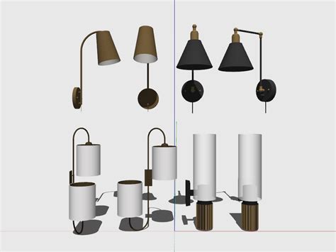 Modern wall lamp Sketchup model download ID: 126000004 (Desinger 31) - 3D Sketchup Models