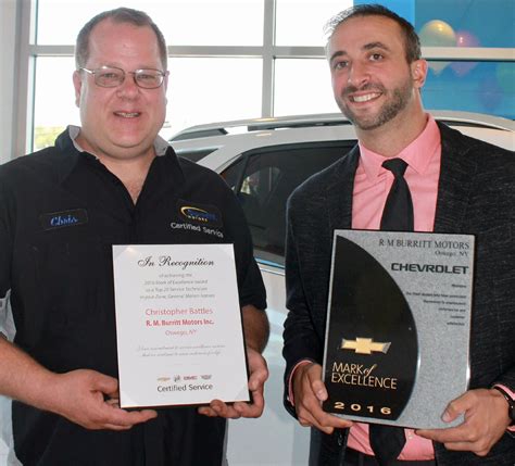 Burritt Motors Wins 2 GM 2016 ‘Mark Of Excellence’ Awards – Oswego ...