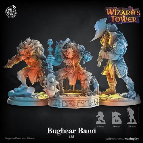 Bugbear Dnd 5e Humanoid Monsters Miniatures Dungeons and Dragons 28mm ...