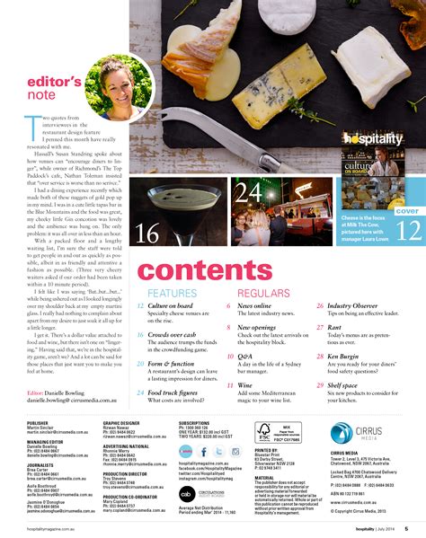 Anarchy concepts - Portfolio - Hospitality Magazine JUL 2014