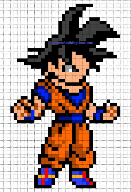 Goku Pixel Art Template