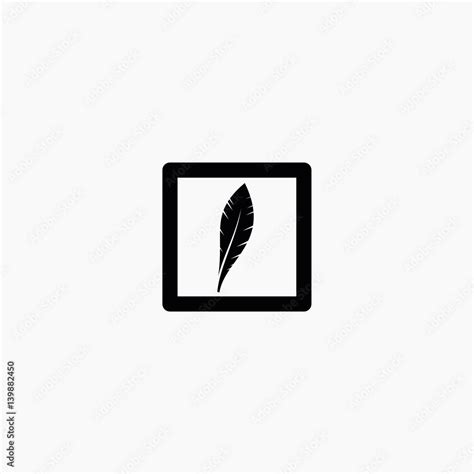 quill logo design, quill stock vector design Stock Vector | Adobe Stock