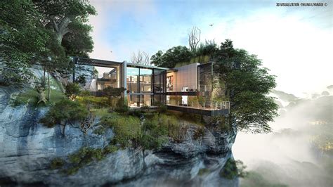 Modern Cliff House on Behance