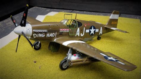 P 51B Mustang WW2 Fighter 1:32 Trumpeter Scalemodel DING HAO! - YouTube