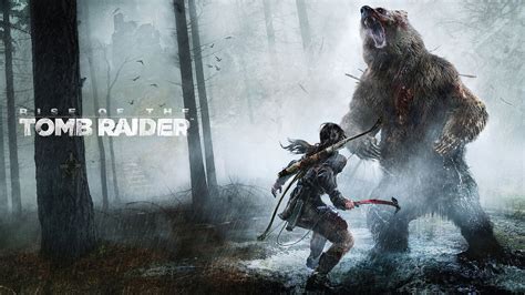 rise of the tomb raider, lara croft, bear Wallpaper, HD Games 4K ...