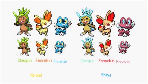 Shiny Pokemon Gen 6 Images - Shiny Pokemon Gen 6 Starters, HD Png Download , Transparent Png ...