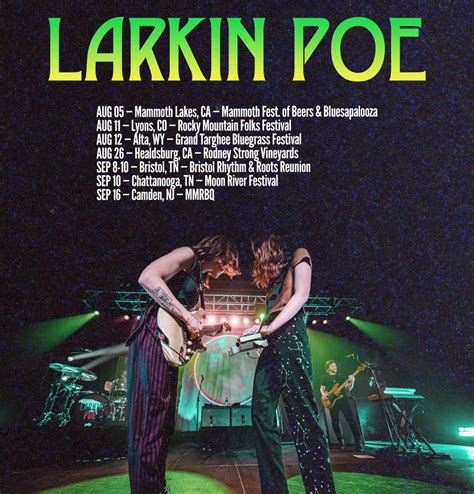 Larkin Poe on Twitter: "2023 Summer Tour starts next week ⚡️⚡️ Check out the full list of dates ...