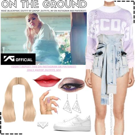 ROSÉ (BLACKPINK) - ON THE GROUND MV_INSPIRED OUTFIT 6 (@KPOP_OUTFITS_MV ...