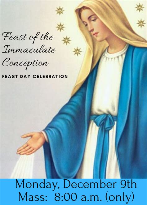 Feast of the Immaculate Conception of Mary - Blessed Sacrament Catholic ...