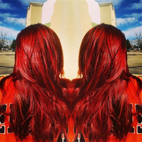 Red balayage using Wella's color | Red balayage, Long hair styles, Hair ...