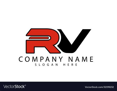 Rv logo Royalty Free Vector Image - VectorStock