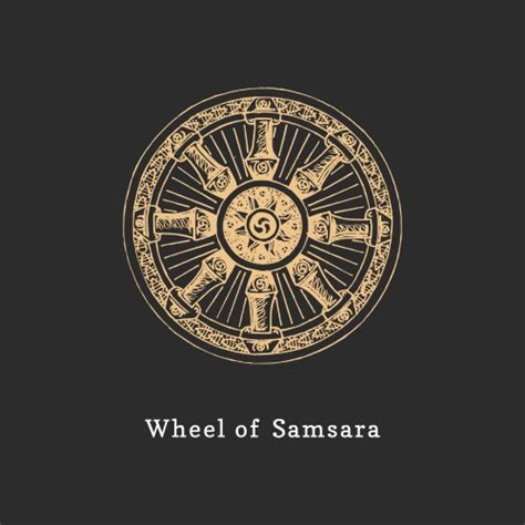 Wheel the symbol of buddhism Royalty Free Vector Image