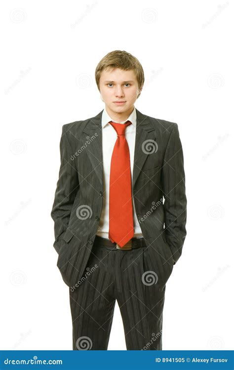 Young Business Man with His Hands in Pockets Stock Image - Image of ...