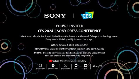 Sony at CES® 2024 - world's largest technology event