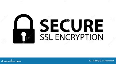 Secure SSL Encryption Banner - Vector Illustration - Isolated on White Background Stock Vector ...