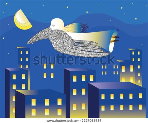 Angel Over Citycolor Illustration Vectorcmyk Color Stock Vector (Royalty Free) 2227088939 ...