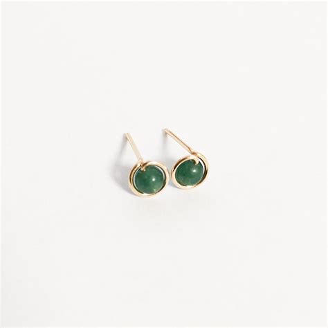 Emerald Earrings Emerald Studs Earrings Natural Emerald - Etsy