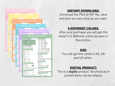 Medication Dosage Calculations Cheat Sheet - Study In Nursing