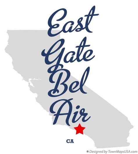 Map of East Gate Bel Air, CA, California