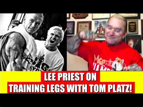 LEE PRIEST ON TRAINING WITH TOM PLATZ!! - YouTube