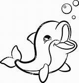 Baby Dolphin Coloring Pages sketch template