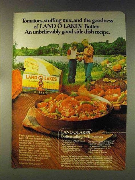 DG1120-1976 Land O Lakes Butter Ad - Butterstuffing Tomatoes | Retro ...