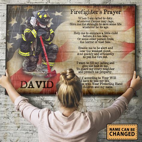 Firefighter Prayer Poster