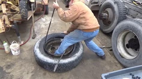 truck tire repair 1 - YouTube