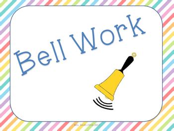 Bell Work for Upper Grades by Mrs Smiths Miscellany | TpT