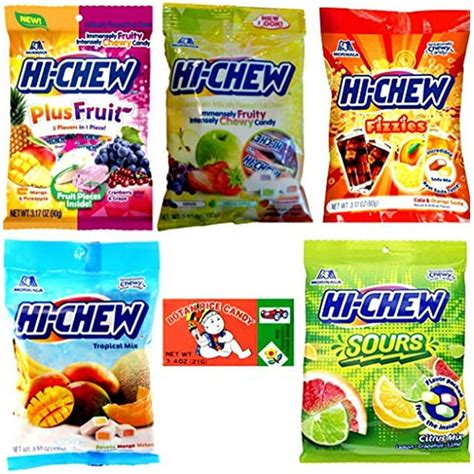 NineChef Bundle - HiChew Hi-Chew Japanese Candy Variety Pack Fizzies Sours Plus Friut Tropical ...