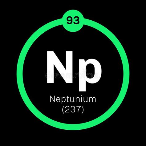 Neptunium chemical element stock illustration. Illustration of science ...