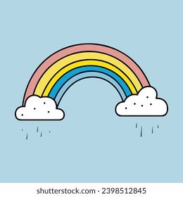 Rainbow Sky Vector Illustration Template Design Stock Vector (Royalty Free) 2398512845 ...