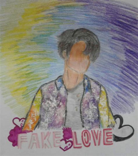 BTS FAKE LOVE FAN ART by:me please rate from 1-10 | Art Amino