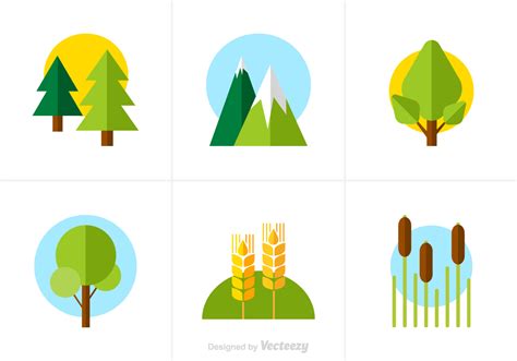 Free Flat Nature Vector Icons - Download Free Vector Art, Stock ...