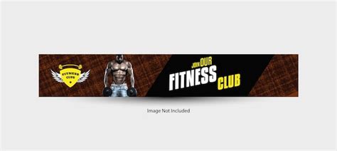 Premium PSD | Youtube banner fitness psd template