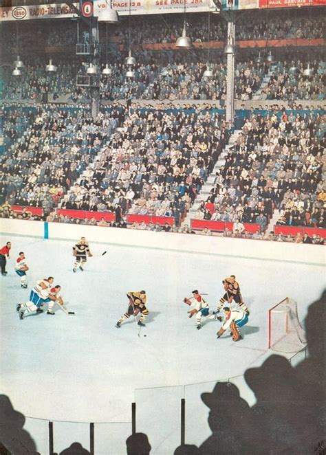 Canadiens vs Bruins. 1950s Montreal Forum. : r/hockey