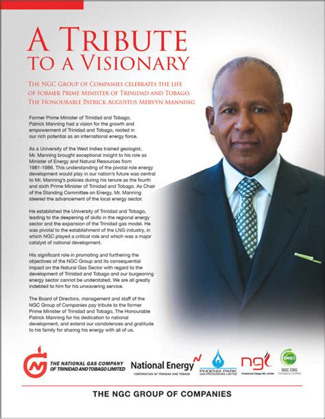 NGC Pays Tribute to Former Prime Minister, Patrick Manning | NGC