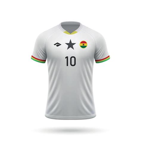 3d realistic soccer jersey Ghana national team 2024 41010265 Vector Art ...